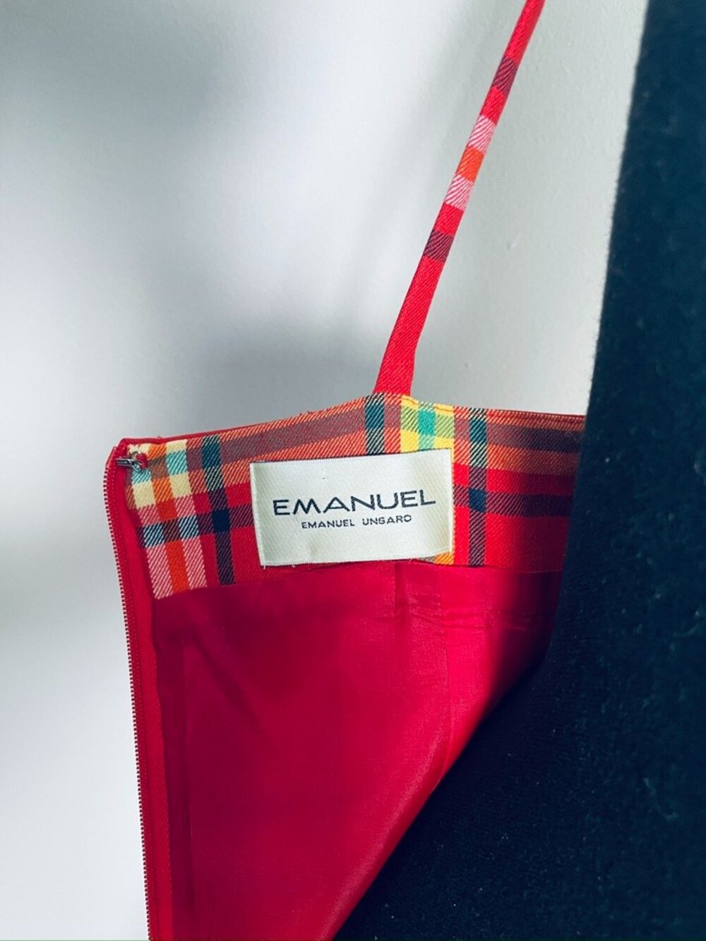 Emanuel Ungaro fitted red plaid tartan dress - Picture 4 of 5